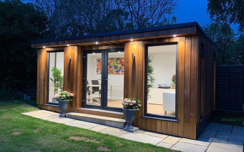Garden room with glazing and outdoor space